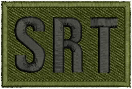 SRT EMBROIDERY PATCH 2 1/2X4'' VELCR@ ON BACK