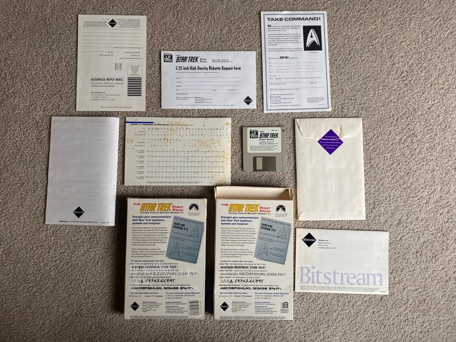 1992 The Star Trek Font Pack MS-DOS Or Windows 3.1 Computer NEW SEALED & OPENED