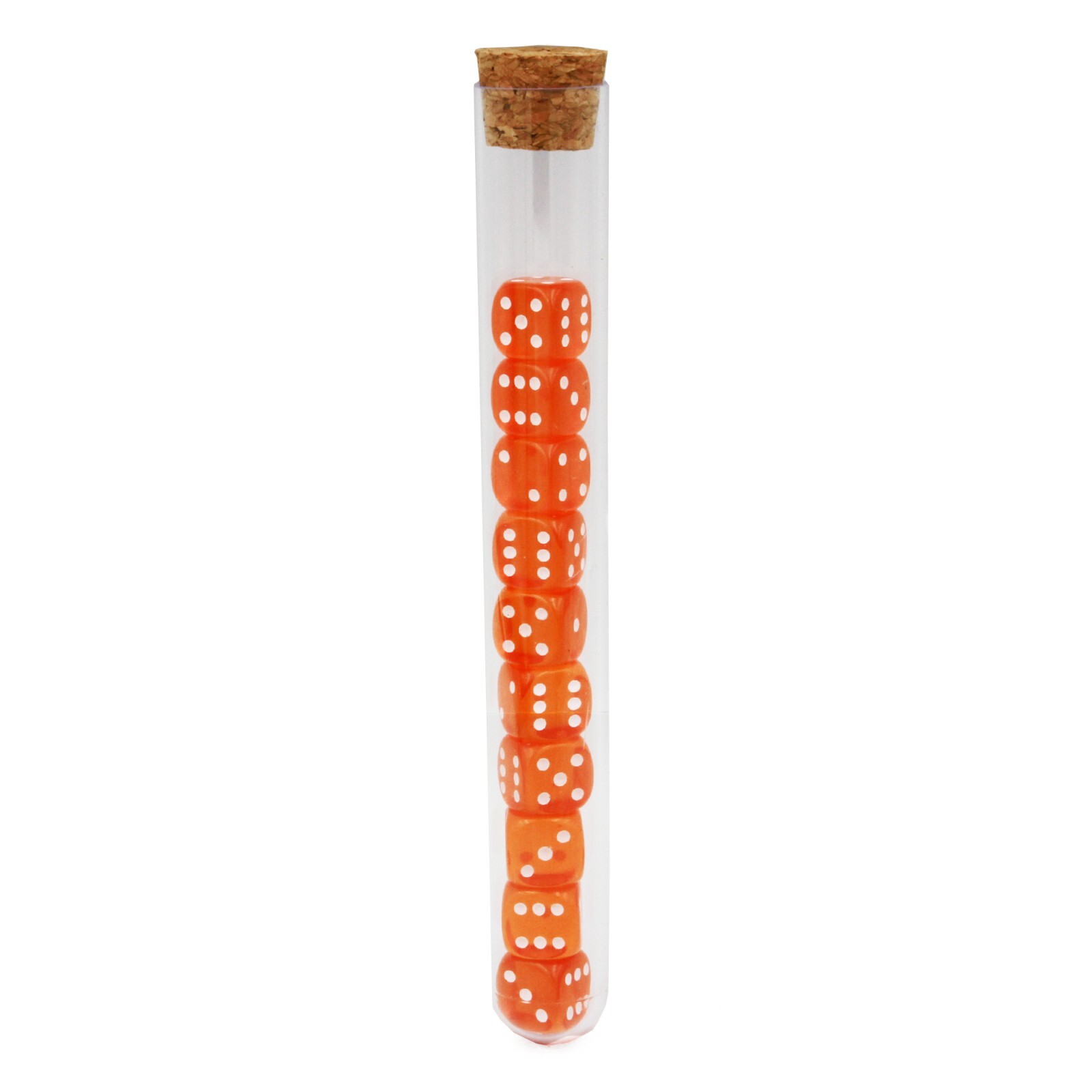 Mini Translucent Orange D6 Dice | Potion Set of 10