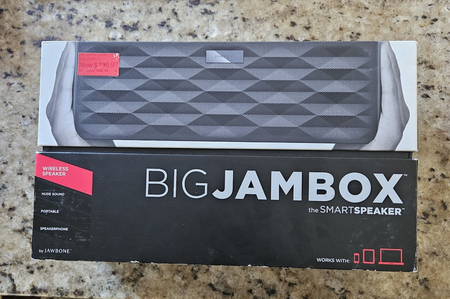 Jawbone Big Jambox Wireless Bluetooth Speaker Portable Speakerphone Gray J2011