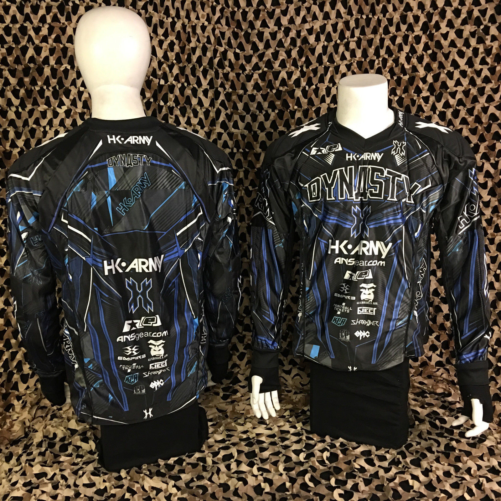NEW HK Army 2014 DYNASTY Team Padded Tournament Paintball Jersey - Blue - XXXL
