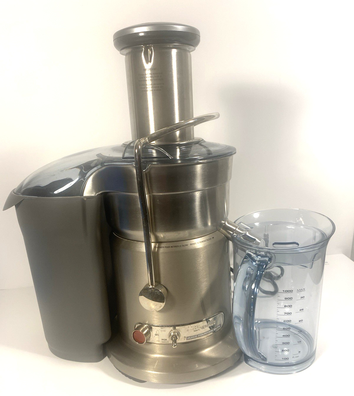 Breville 800JEXL Juice Fountain Elite Brushed Stainless Steel 1000W Juicer