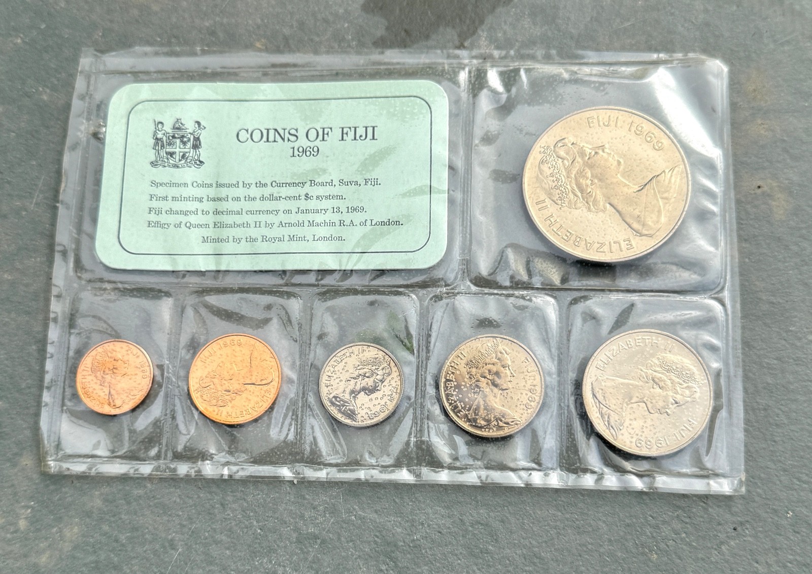 Uncirculated FIJI Specimen Coin Set 1969