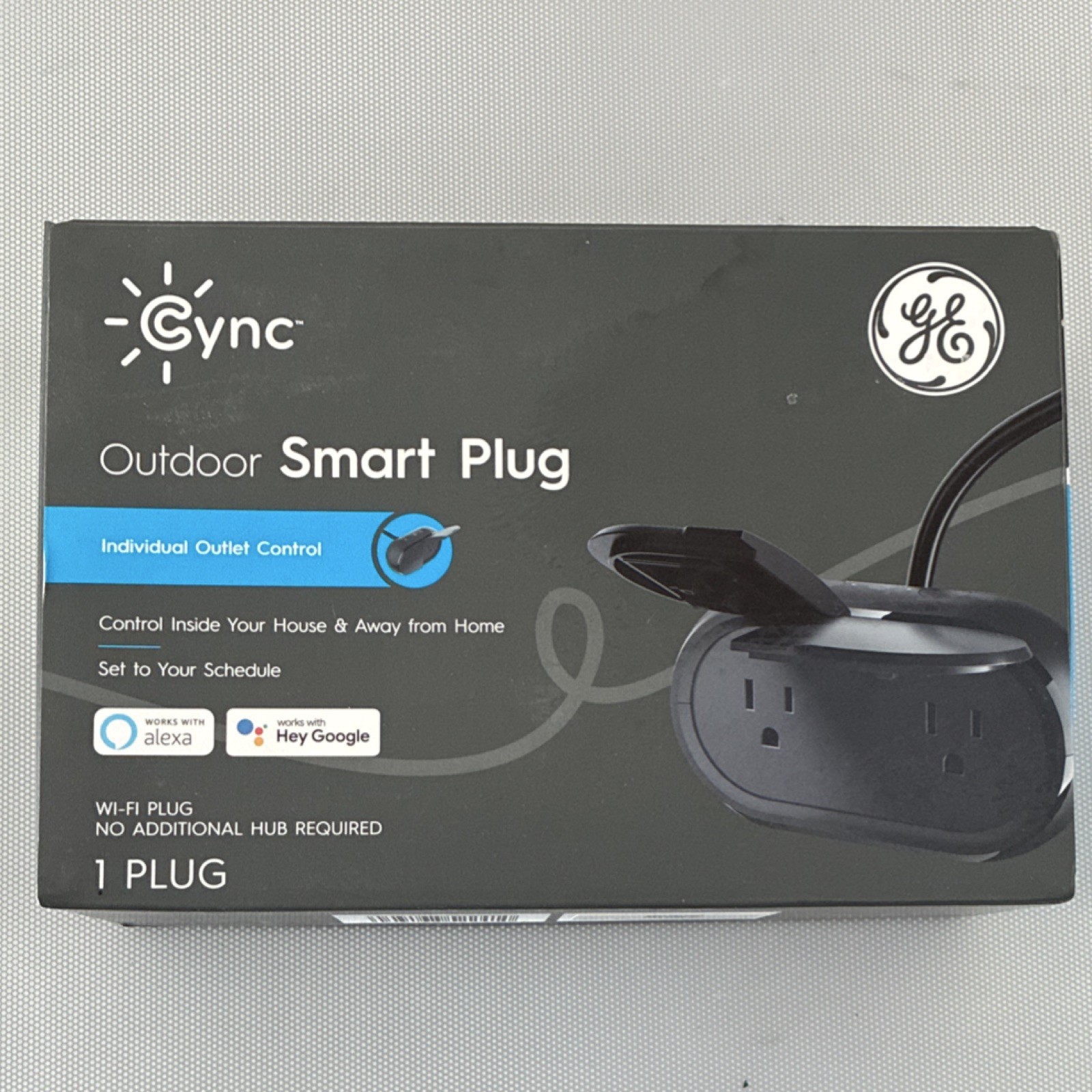 GE Cync Outdoor Smart Plug WiFi 2 Outlet Alexa Google Weatherproof NEW - MINT