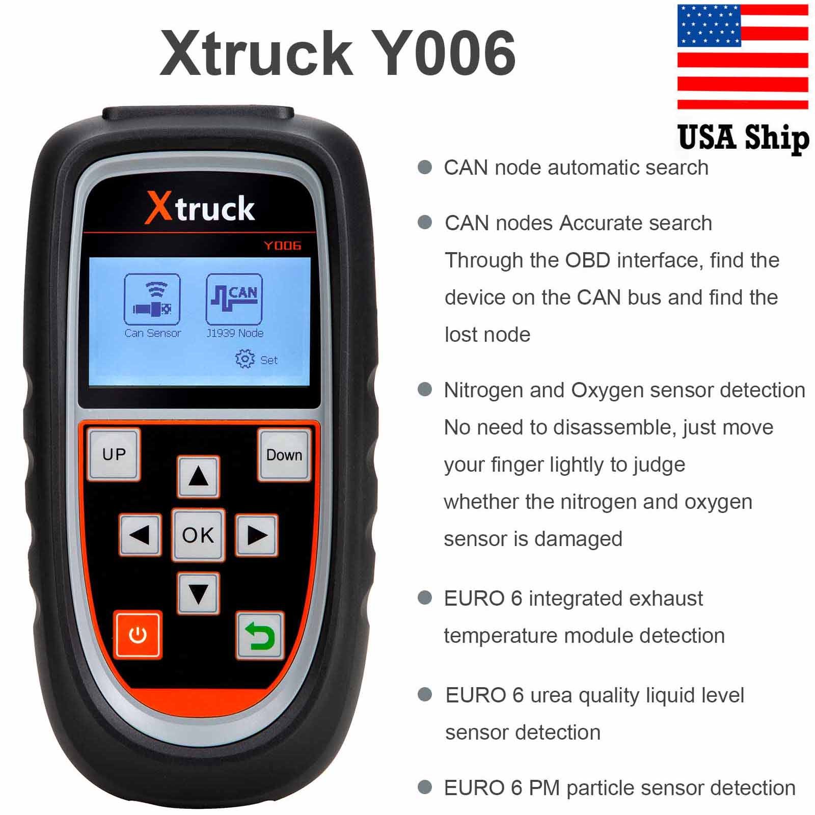 Xtruck Y006 Senser Detector Repair Urea Nozzle Pump Diagnotic Tool For CAN J1939