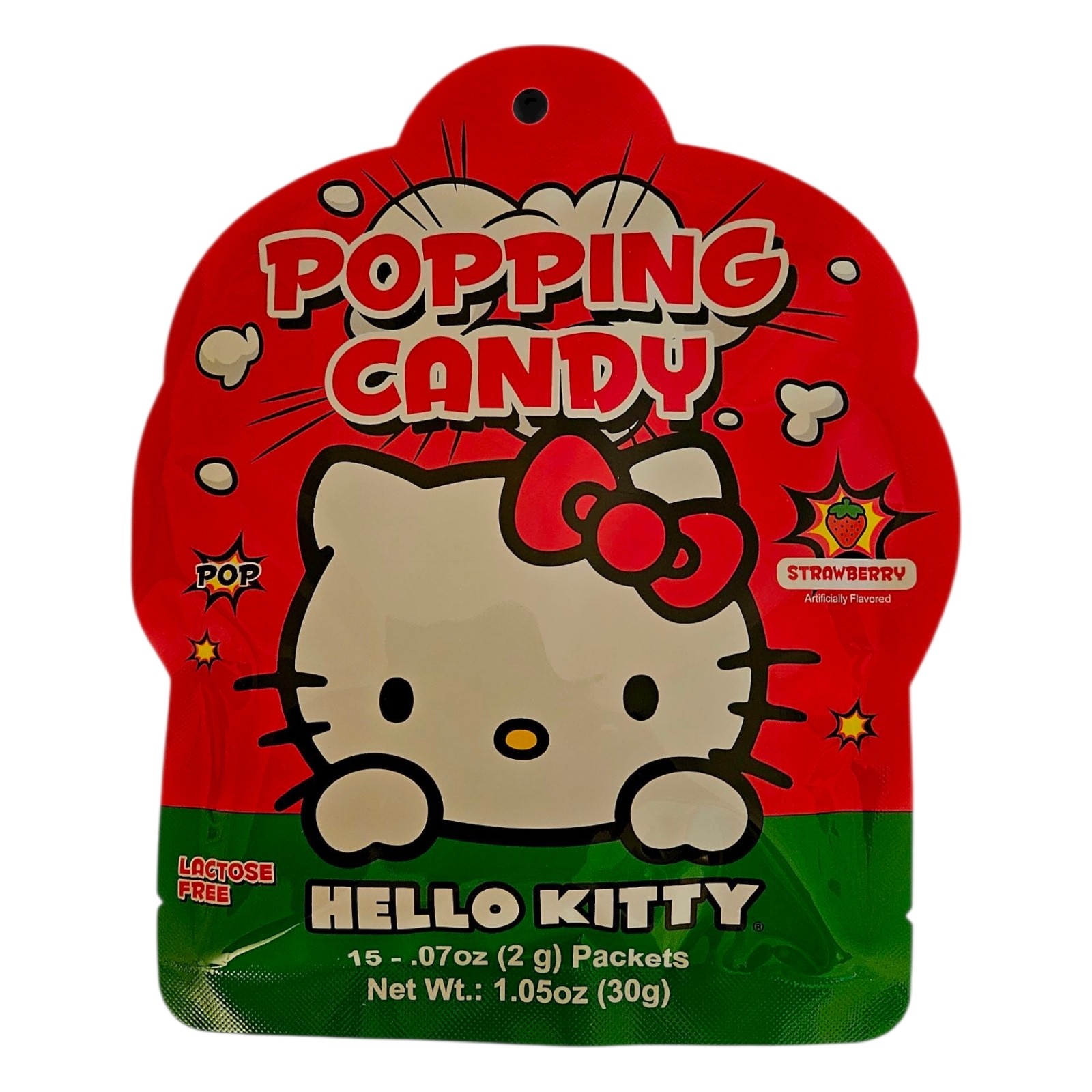 Hello Kitty Popping Candy Strawberry Flavor 30g, Pack of One (1)-Free Shipping !