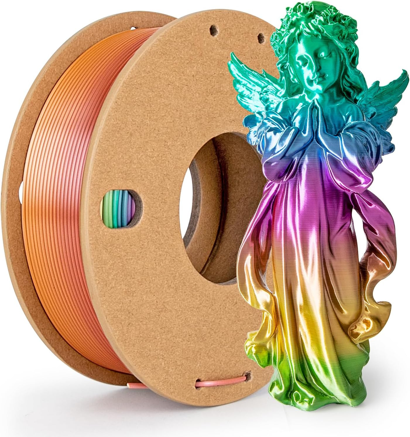 Silk Rainbow PLA Filament 1.75mm Silk PLA 3D Printer Filament Shiny Fast Color C