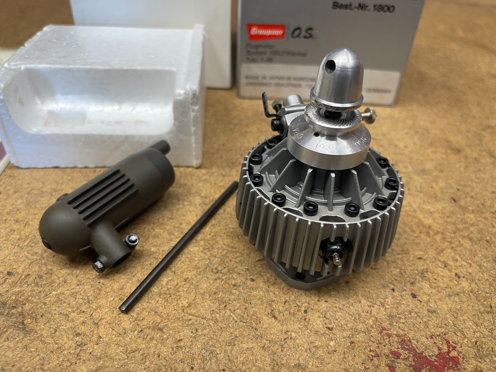 Graupner/O.S. NSU WANKEL Rotary Engine 1-49 (1980) R/C Airplane Engine & Muffer