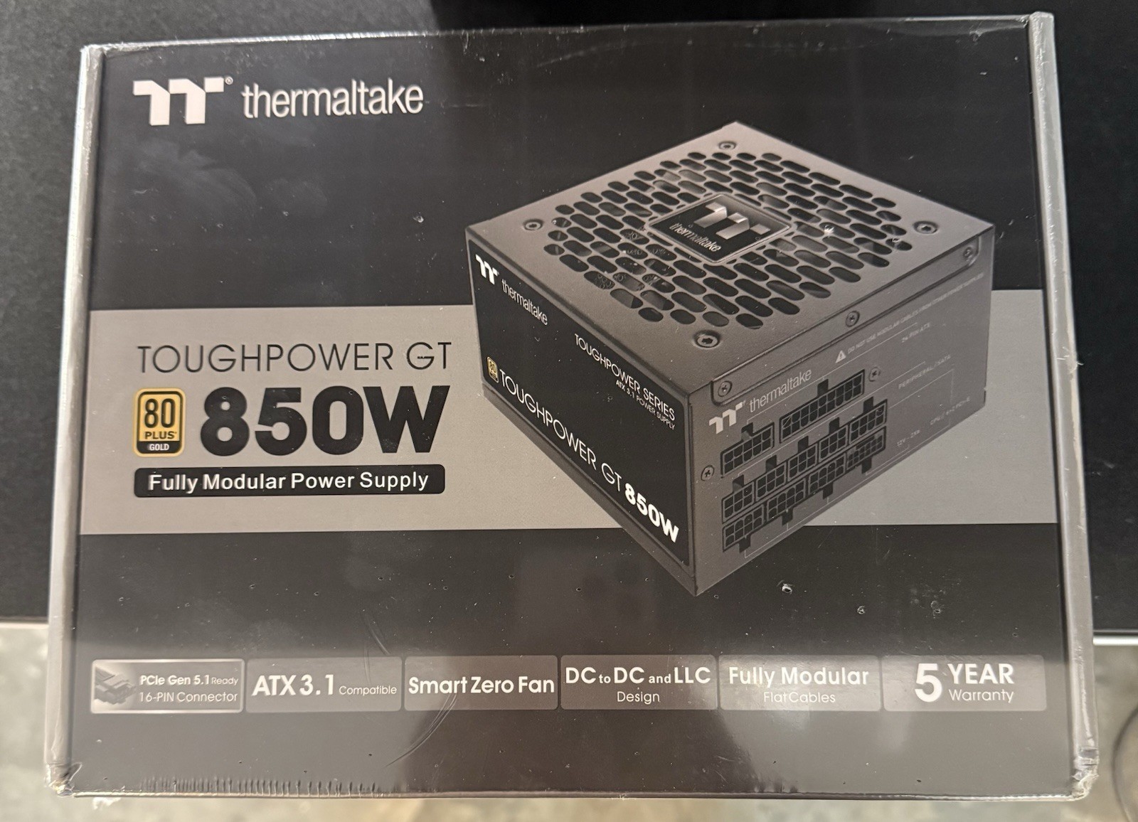 Thermaltake - Toughpower GT 850W 80+ Gold ATX 3.1 Power Supply - Black)-NEW