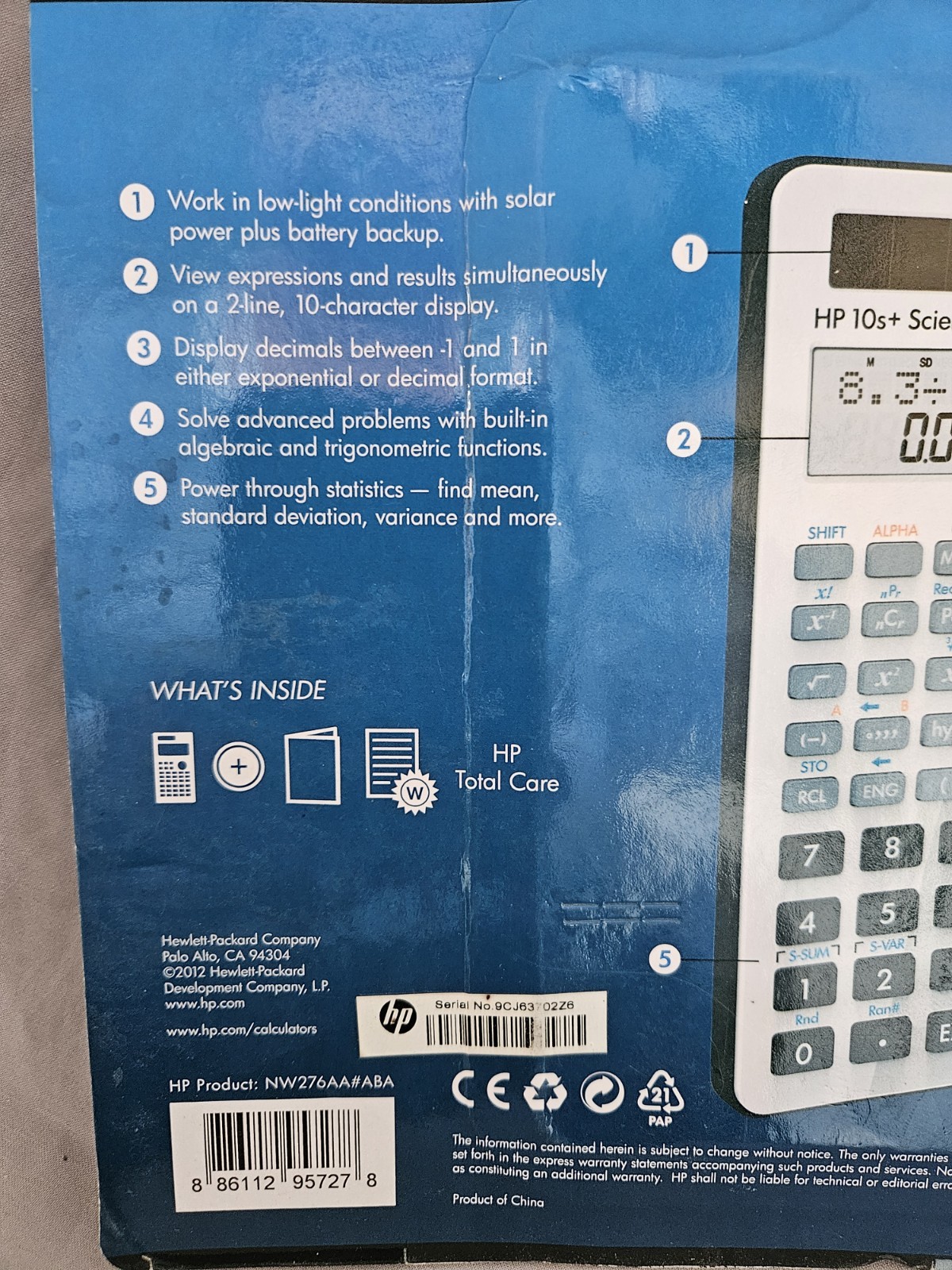 hp 10s scientific calculator