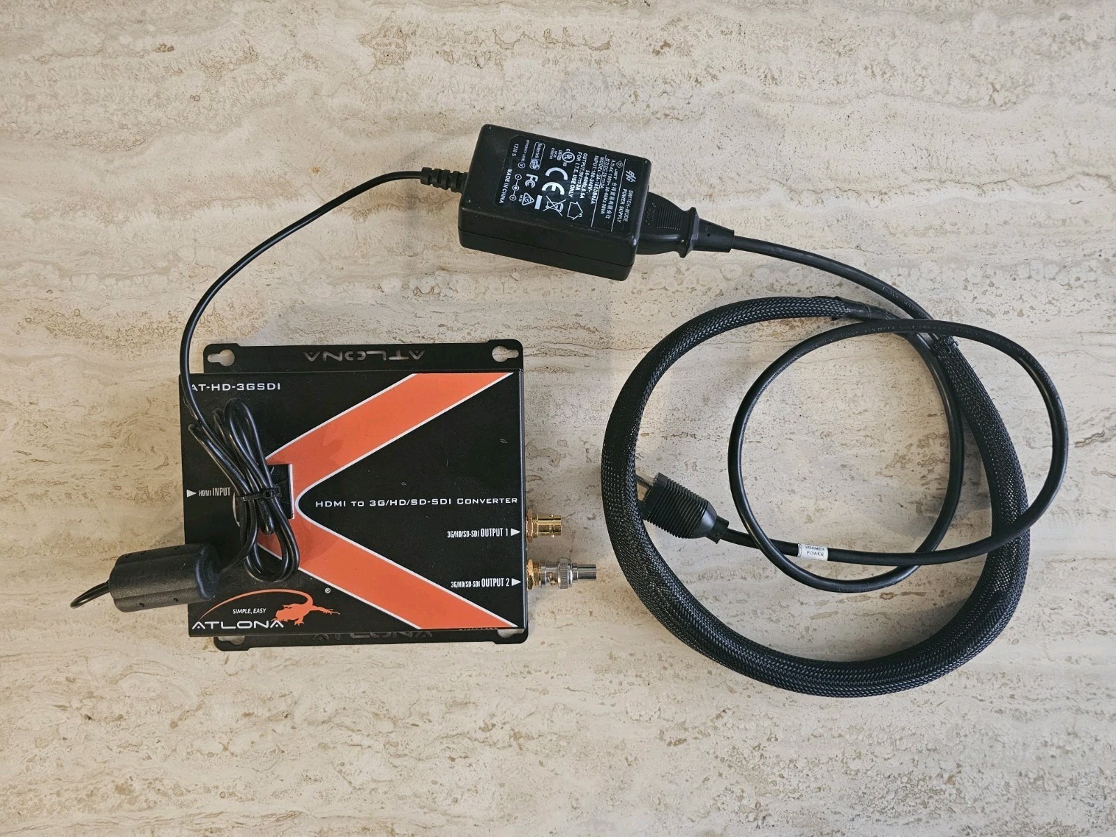Atlona AT-HD-3GSDI HDMI to 3G HD SD-SDI Converter Dual Output w/ Power Supply