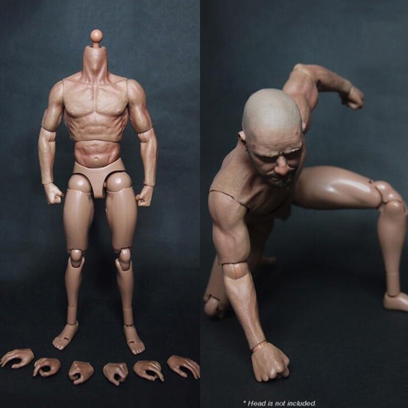 1/6 Scale ZC toy Male Man Boy Body Figure Military Chest Muscular 12" Soldiers