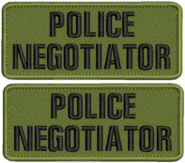 2 POLICE NEGOTIATOR embroidery patch 2.x5 hook