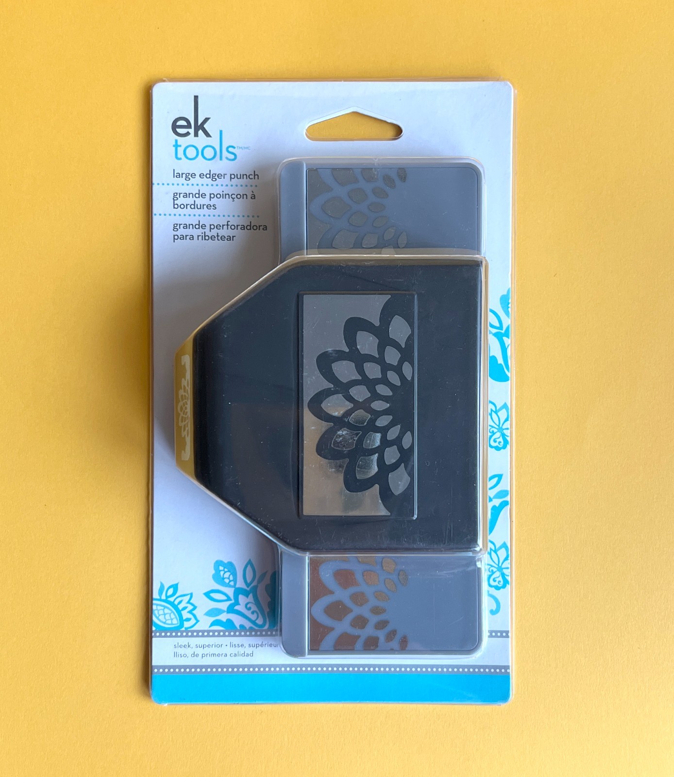 New EK Success Large Edger Flower Burst Paper Punch Border Scrapbook Lock Closed