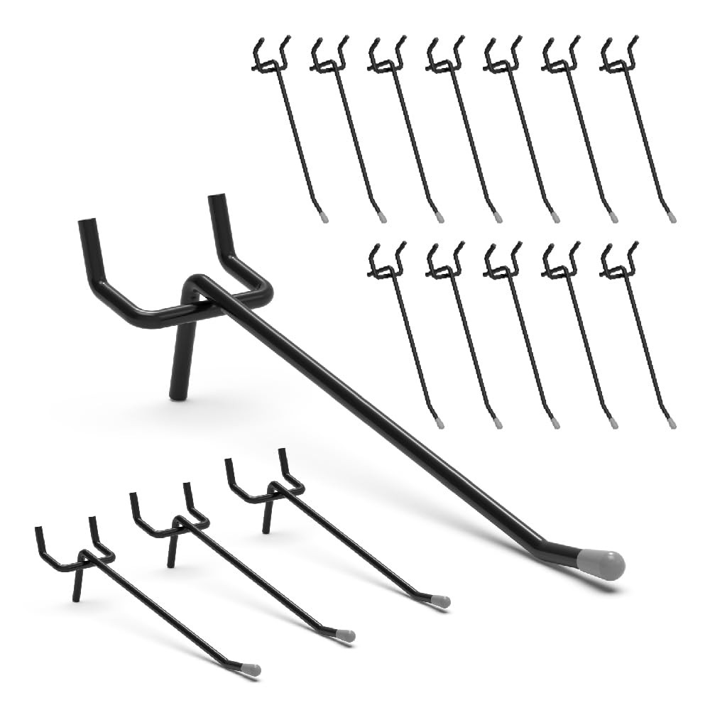 BFPeaky Black Pegboard Hooks 4 Inch, 50PC, Peg Board Hooks, fit 4'',