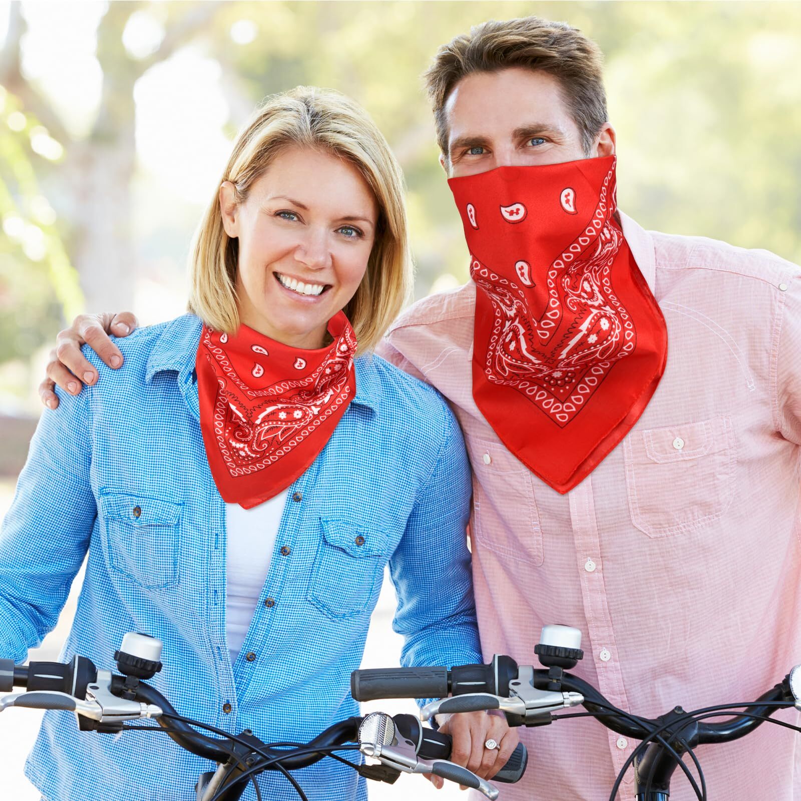 10pcs Paisley Bandanas Assorted Bandanas Cowboy Polyester Headbands Square Sc...