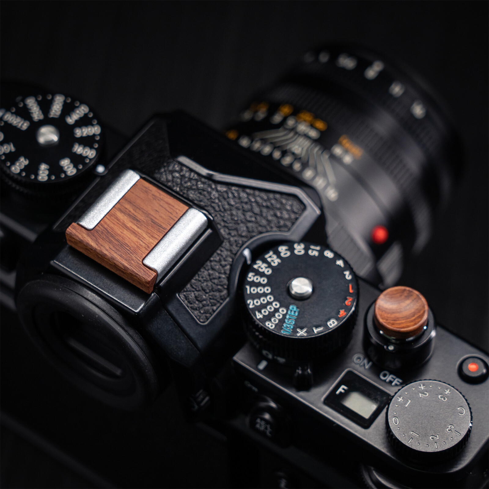 Wooden Soft Shutter Button & Hot Shoe Cover For Nikon ZF Camera Accessories