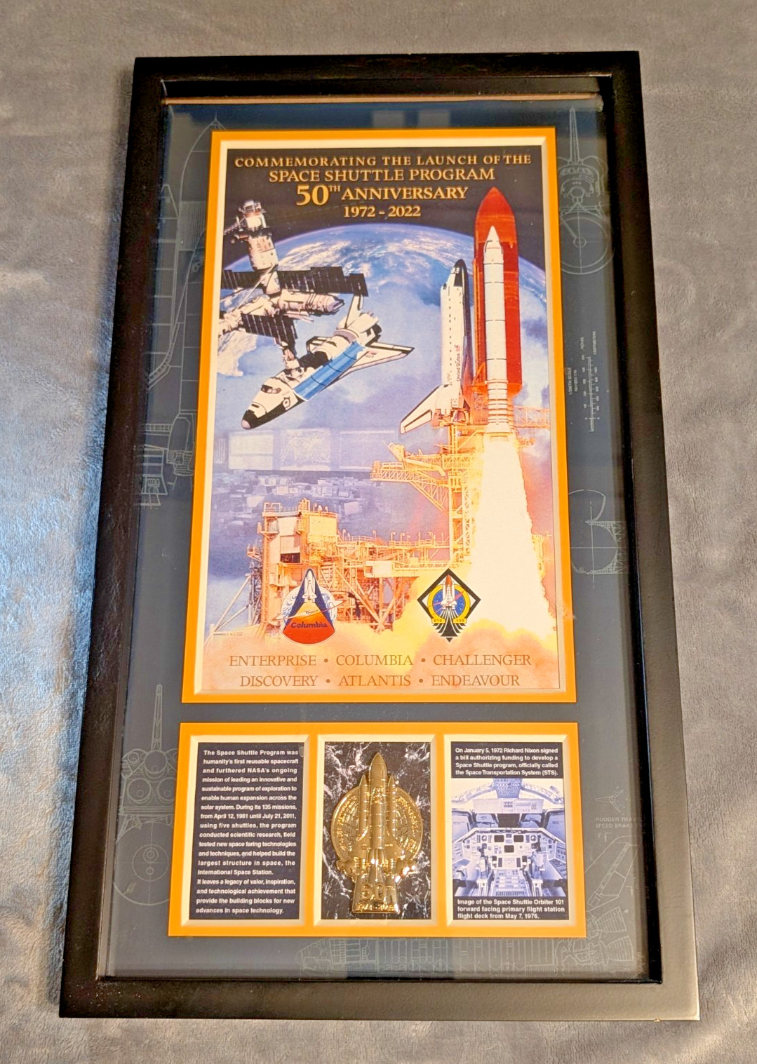 2022 Bradford Exchange Space Shuttle Program Launch 50th Anniversary LE 250/5000