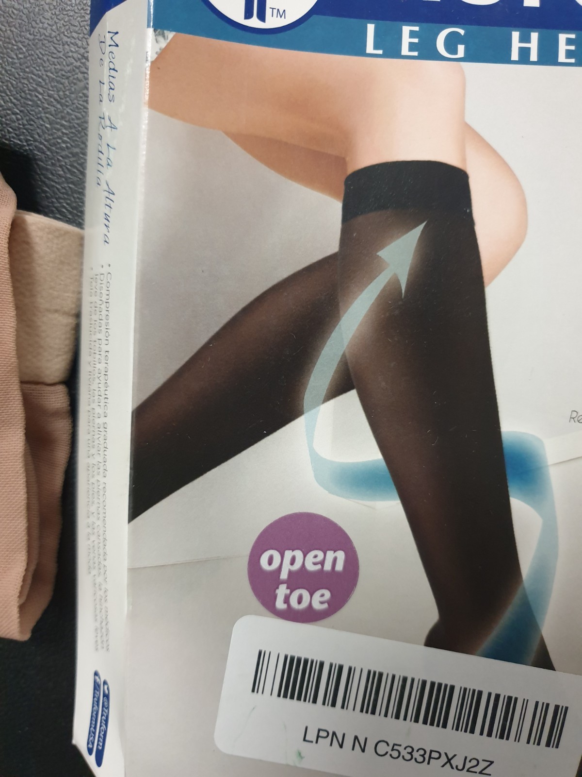 Truform Lites Stockings Womens S Nude Knee High Sheer Moderate 15-20 mmHg - Pair