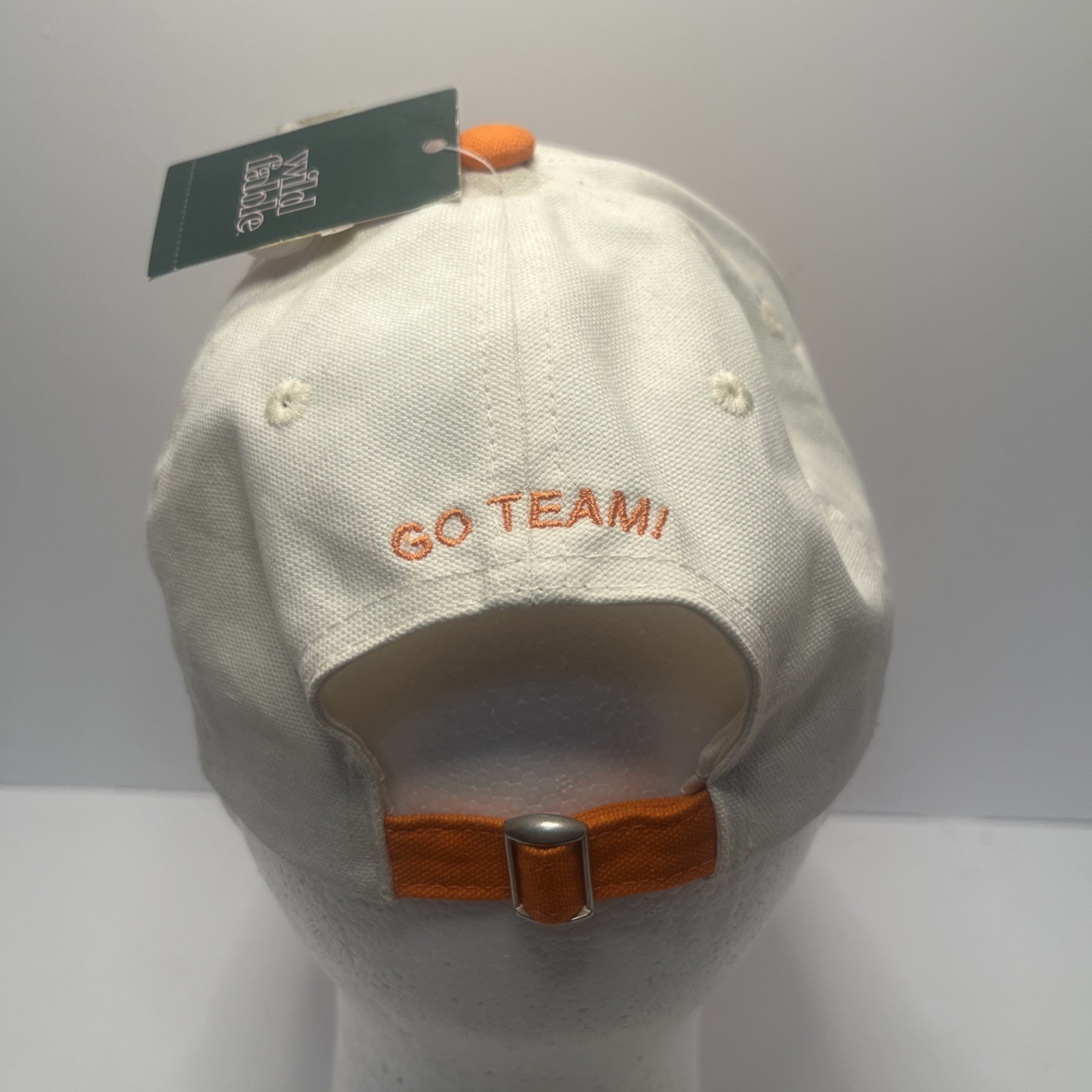 Tailgate Captain Embroidered Hat Adjustable One Size Orange & White NEW