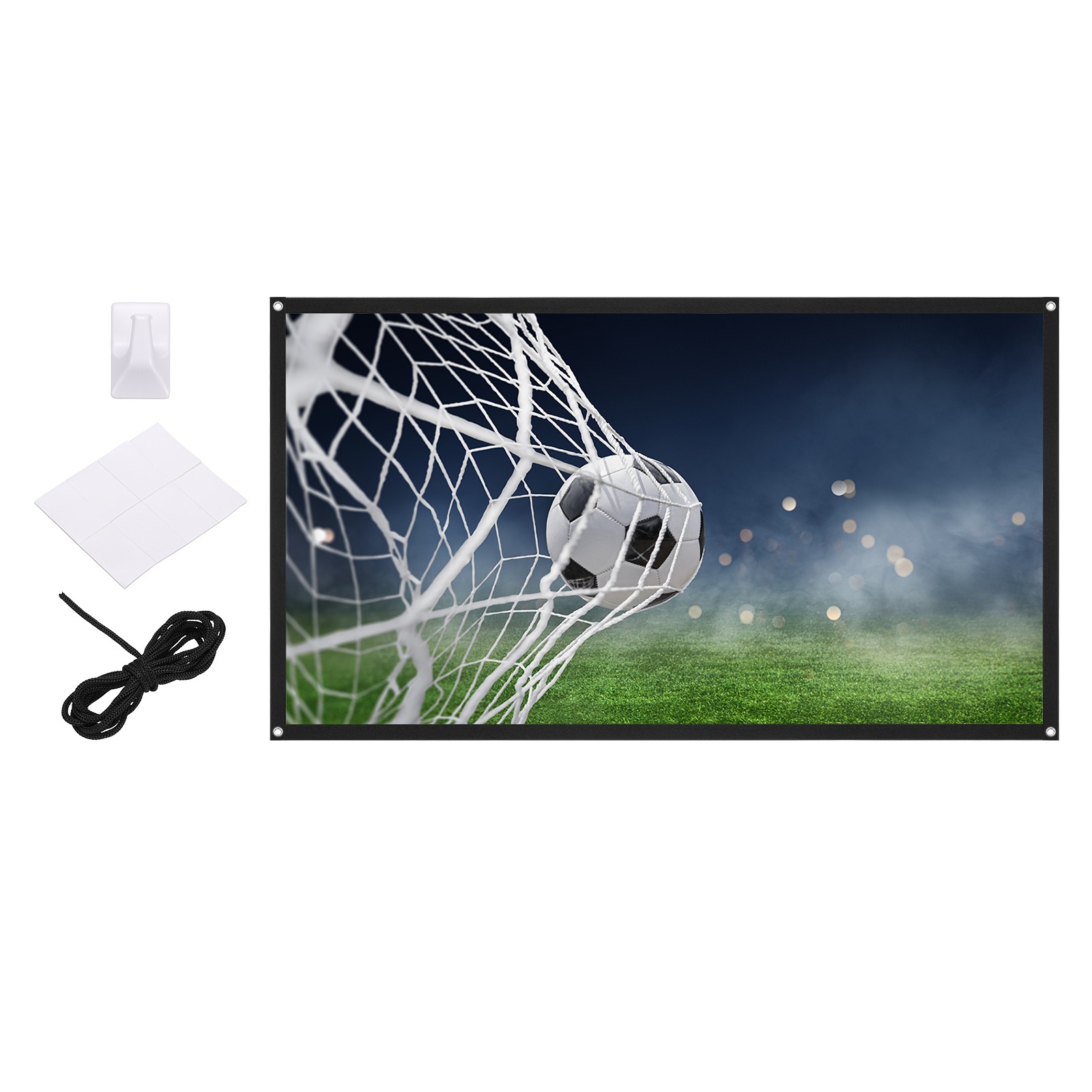72in Portable Projector Screen, 4K HD 16:9, Average White