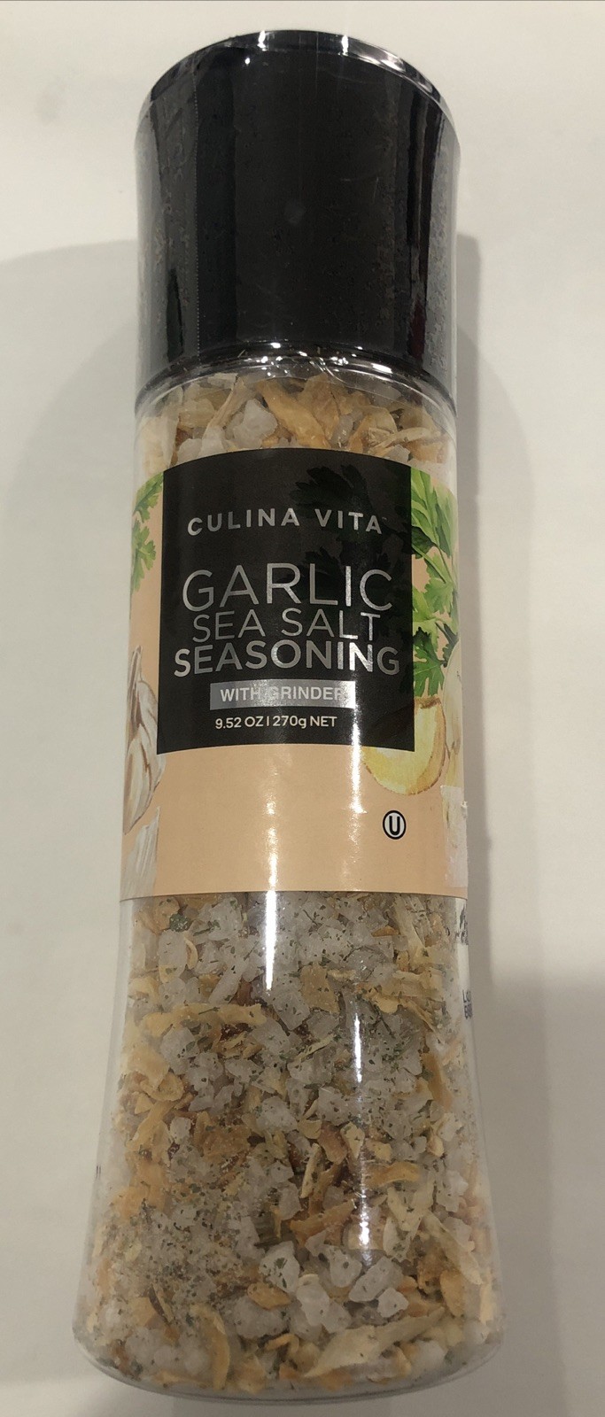 Culina Vita Garlic Sea Salt Seasoning With Grinder 9.52oz