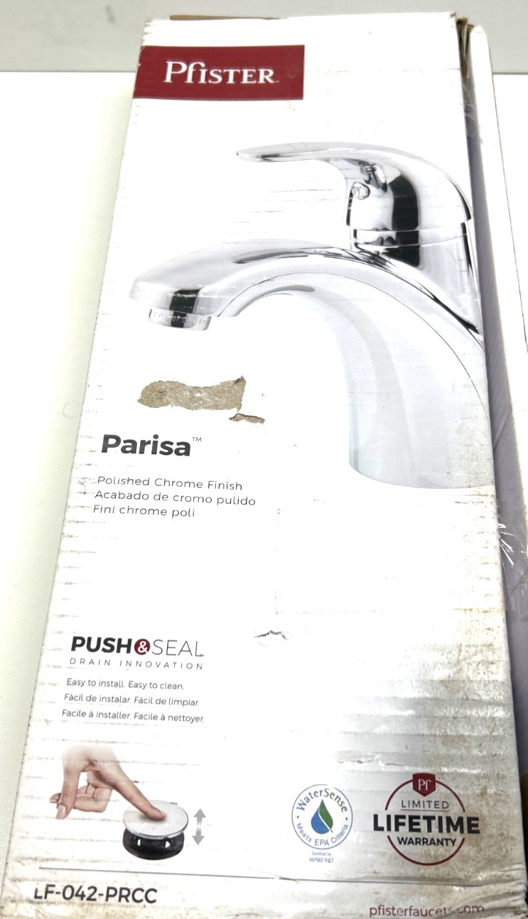 Pfister Parisa 4 in. Centerset Single-Handle Bathroom Faucet in Polished Chrome
