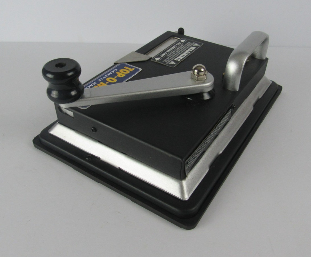 Top-O-Matic Cigarette Rolling Machine Black Finish Rubber Base