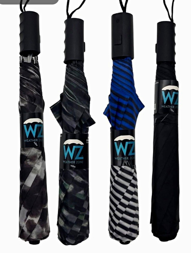 Weather Zone WZ Compact Folding Umbrella, Assorted Colors & Patterns