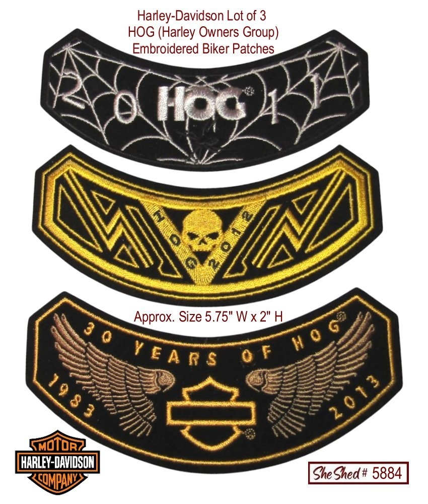 Harley Davidson HOG Patches Lot 3 Harley Owners Group 2007 2009 2010 Biker