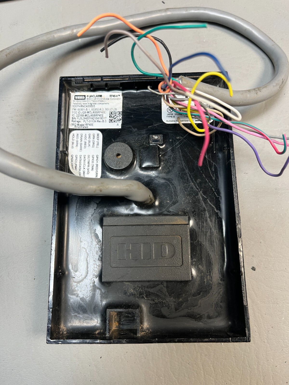 HID multiCLASS RP40E Wall Switch Reader - Used, Black