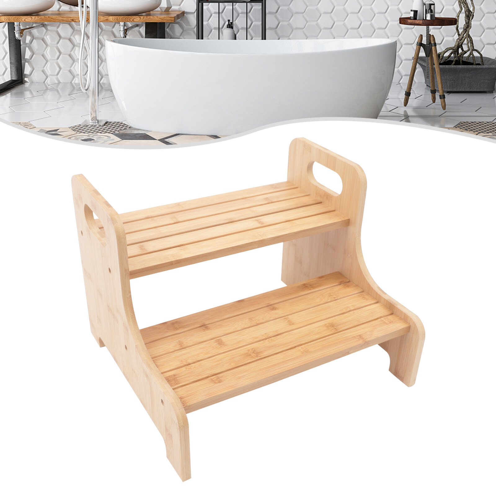 High Beds Bed Steps For Elderly/ Child Two Step Stool Stair Ladder Bath Benches