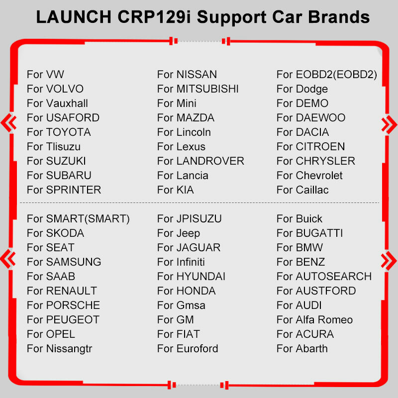 LAUNCH CRP129i Car OBD2 Scanner Diagnostic Tool Code Reader ABS SRS Oil EPB TPMS