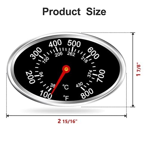 1PC Grill Lid Thermometer Heat Indicator Replacement for Master...