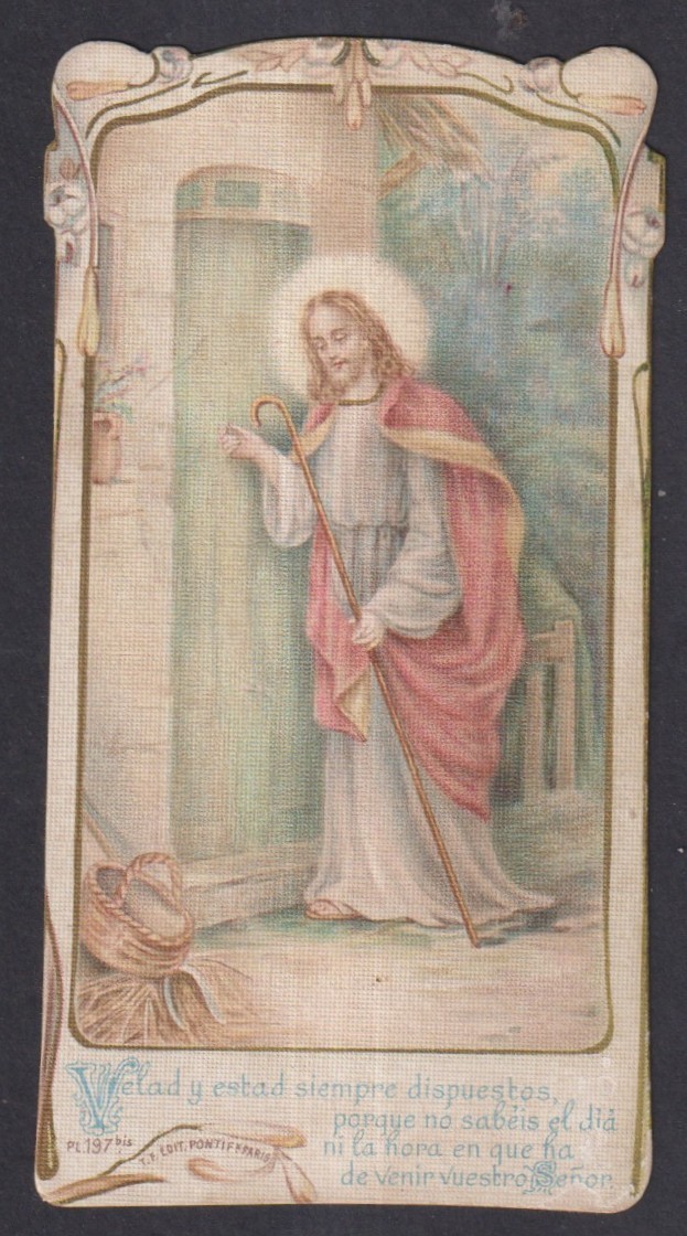 Holy card antique de Jesus santino image pieuses estampa
