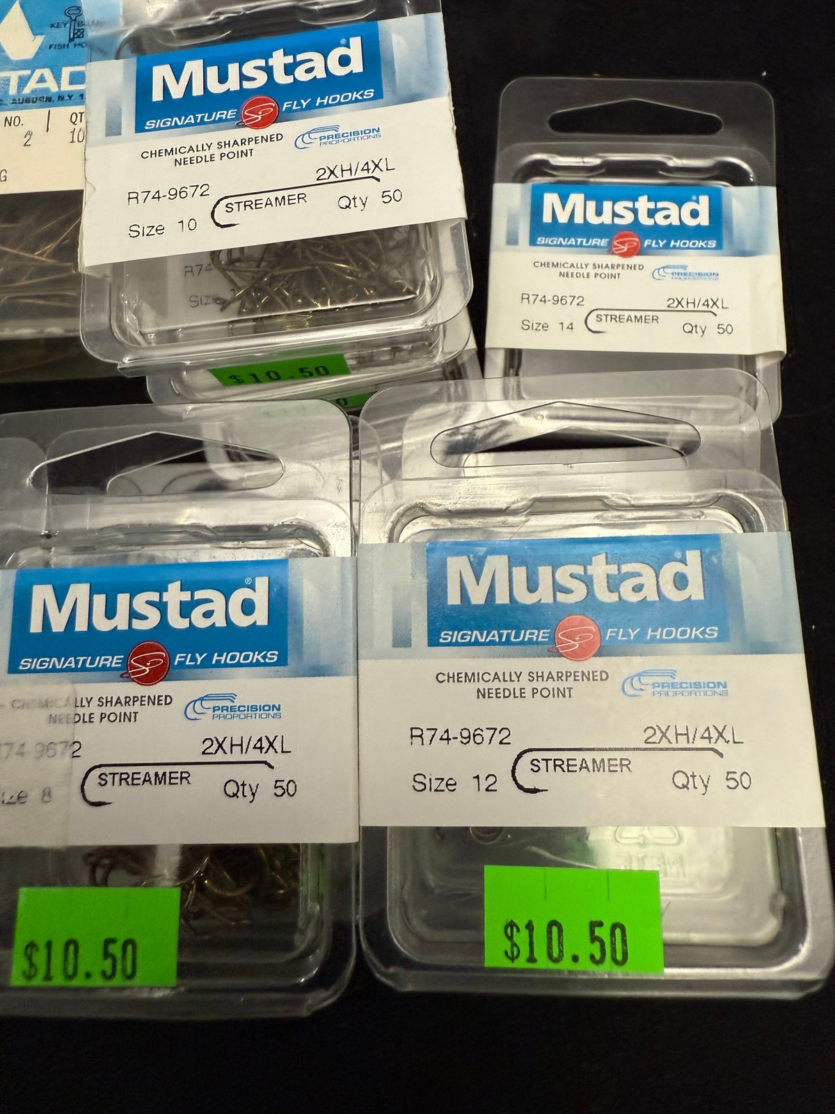 Vintage Mustad 9672 Salmon Streamer Fly Hooks