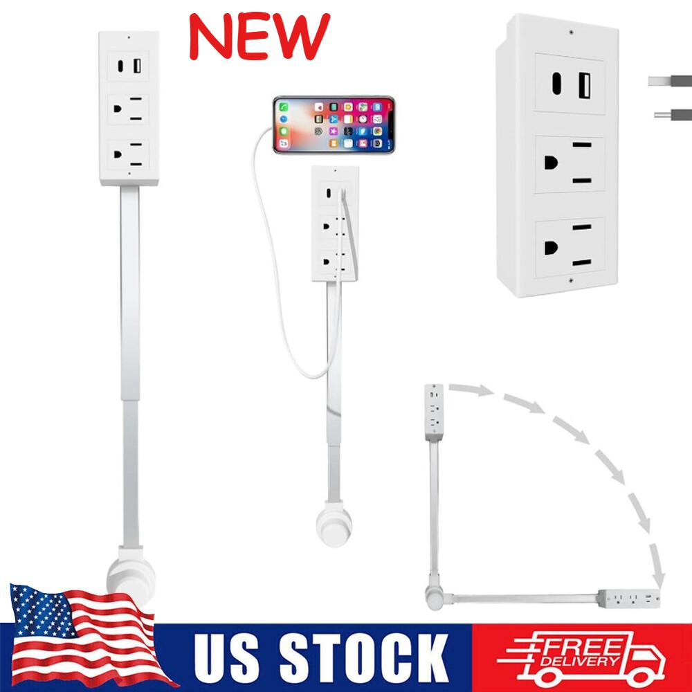 Electrical Outlet Expander Power Socket Rotating Extender Sofas Nightstands Desk