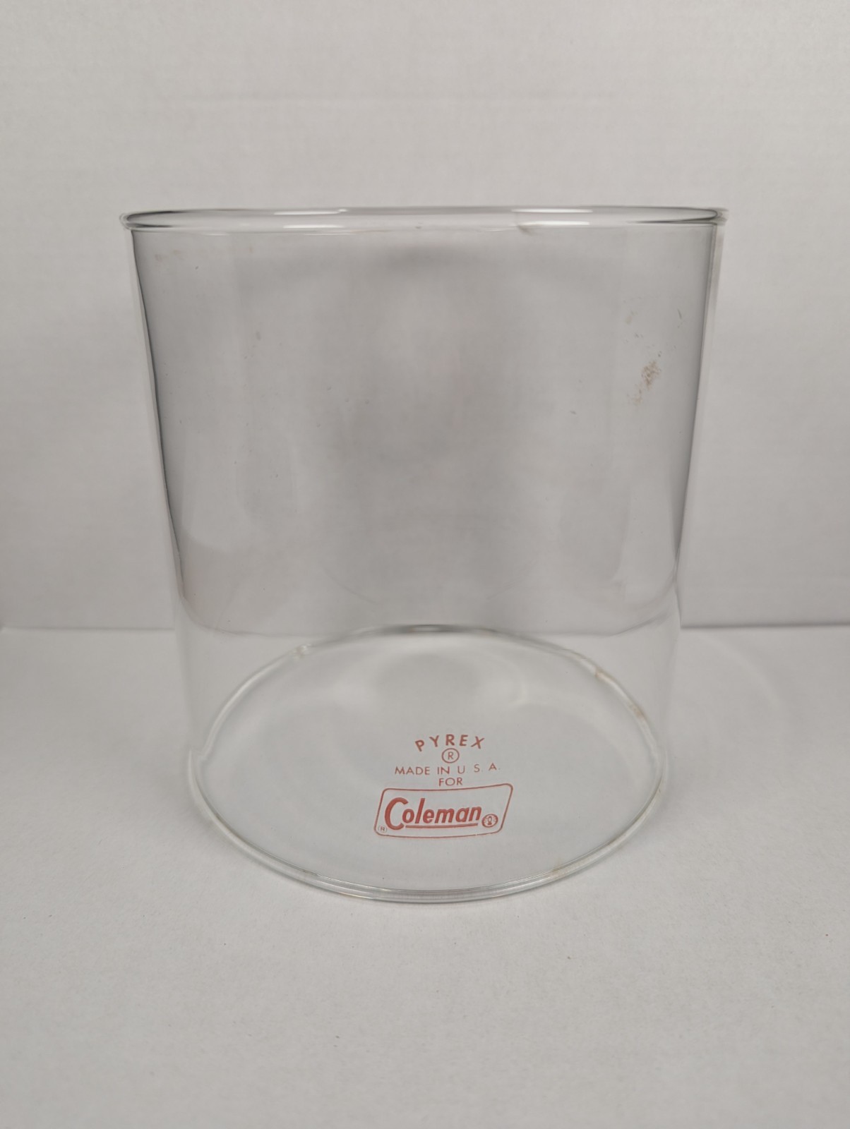 Vintage Coleman Red Letter Pyrex Double Mantle Lantern Globe 220 228 Made In USA