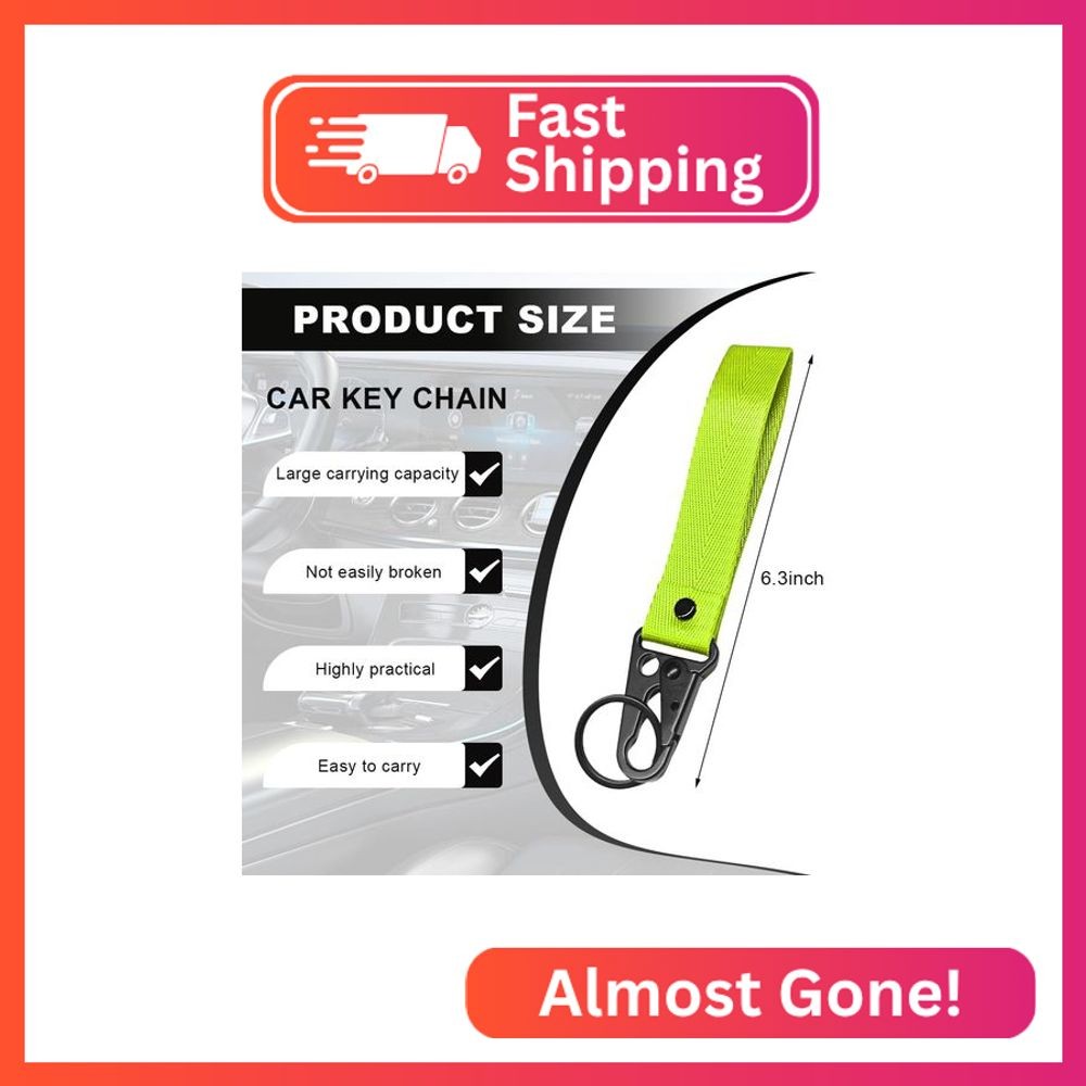 Wevdn Car Key Chain, Fabric Metal Practical Multifunctional Motorcycle Keychain,