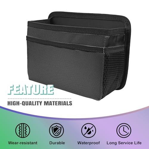 Car Trash Can, Foldable Mini Vehicle Trash Bin Garbage Organizer Holder black