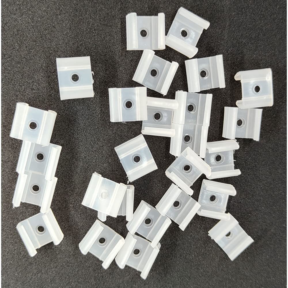 50 Pack Under Cabinet Lighting Mount Clips LED Strip Lights Mounting Brackets...