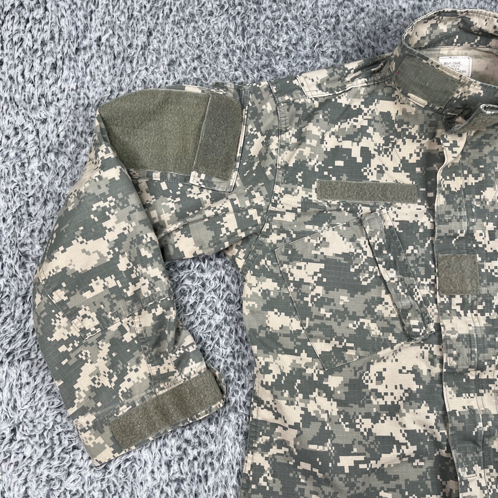 US Army Combat Uniform Coat Mens Medium Digital Camouflage Ripstop Cargo Jacket