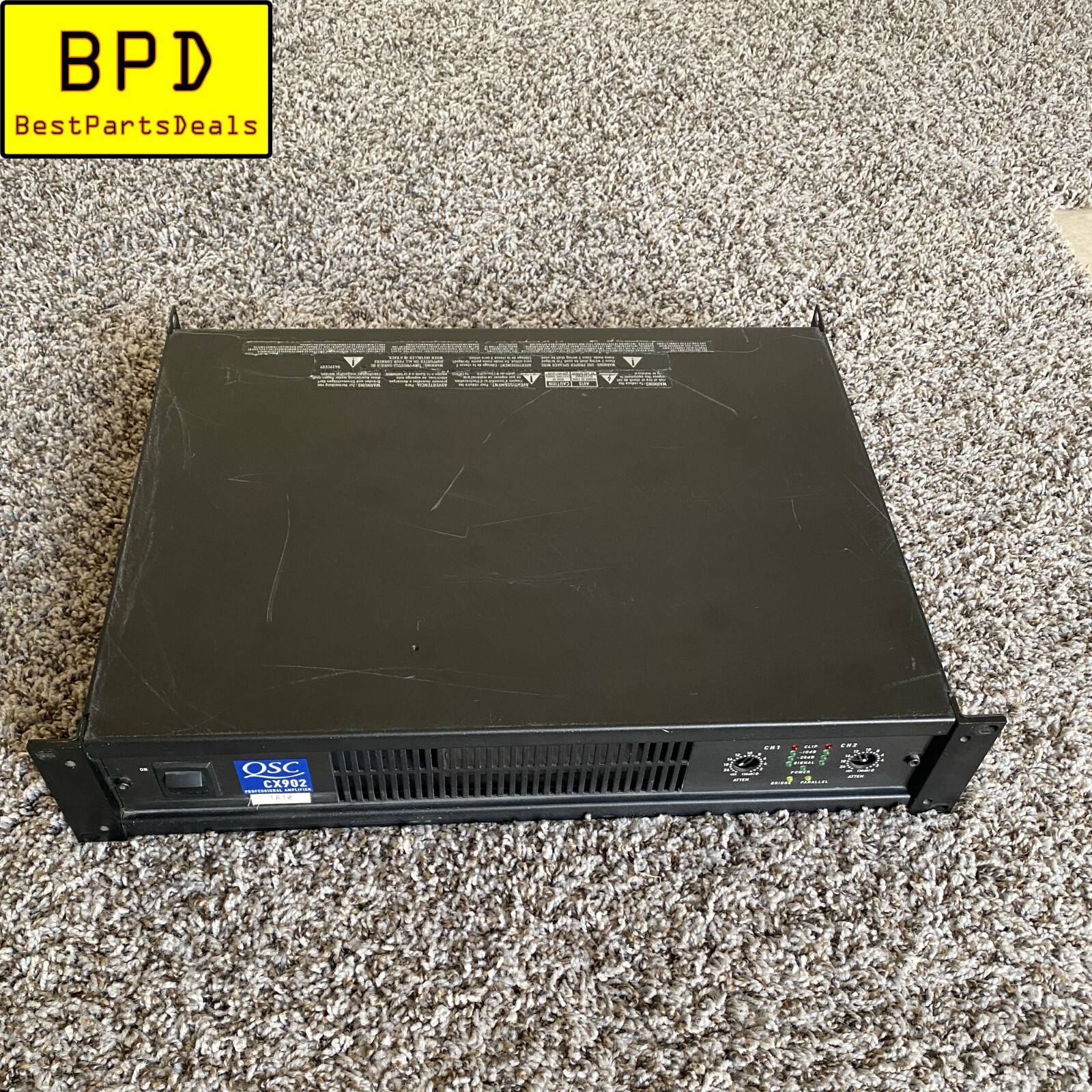TESTED QSC CX902 2 Channel 1500 W @ 2 ohms Professional Amp