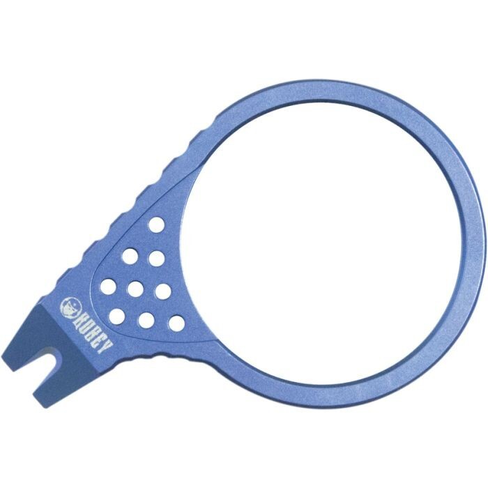Kubey Pry Tool Blue With Finger Ring Titanium Construction Durable Lightweight