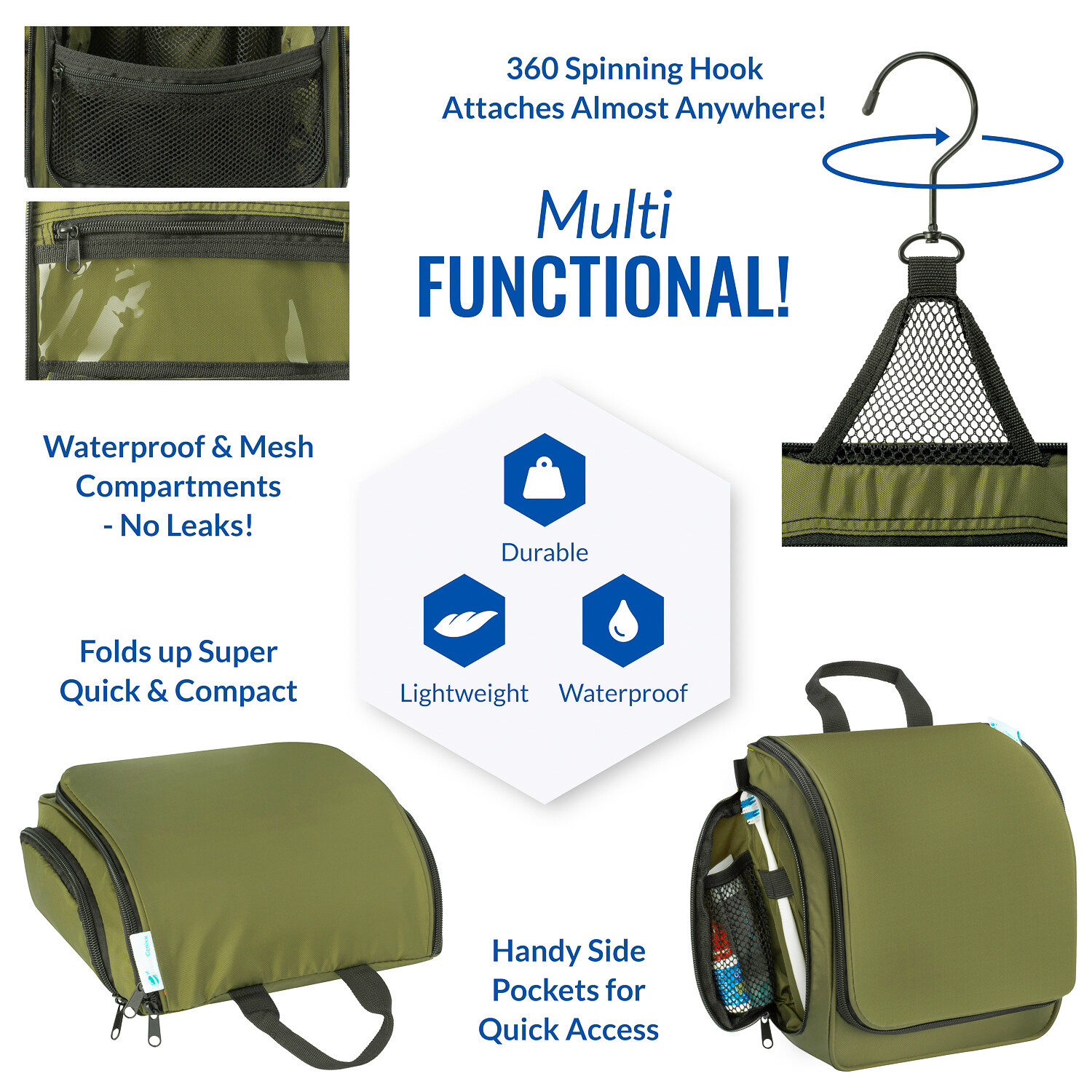 Premium Travel Hanging Toiletry Bag for Men and Women