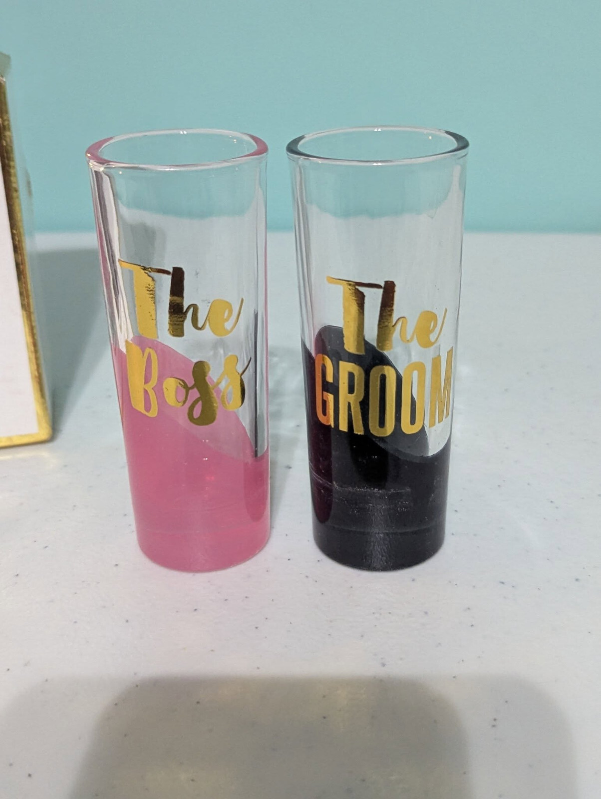 the slant shot glasses the boss and the groom