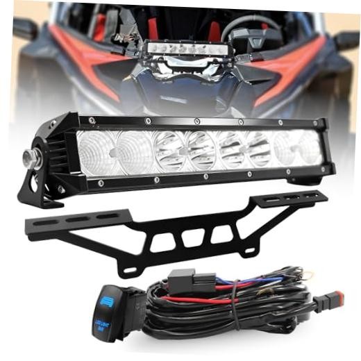 Shock Tower Light Bar with Mount Bracket with Can-Am X3 | 60W 6000LM,with White