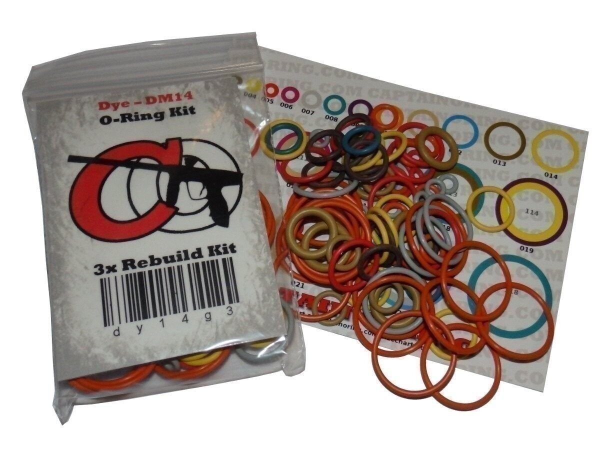 Planet Eclipse EGO7, EGO8 - Color Coded 3x Oring Rebuild Kit