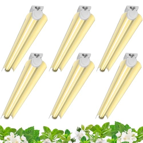T8 Grow Light, 180W(6 x 30W), 1000W Equivalent, Full Spectrum, 3FT Yellow