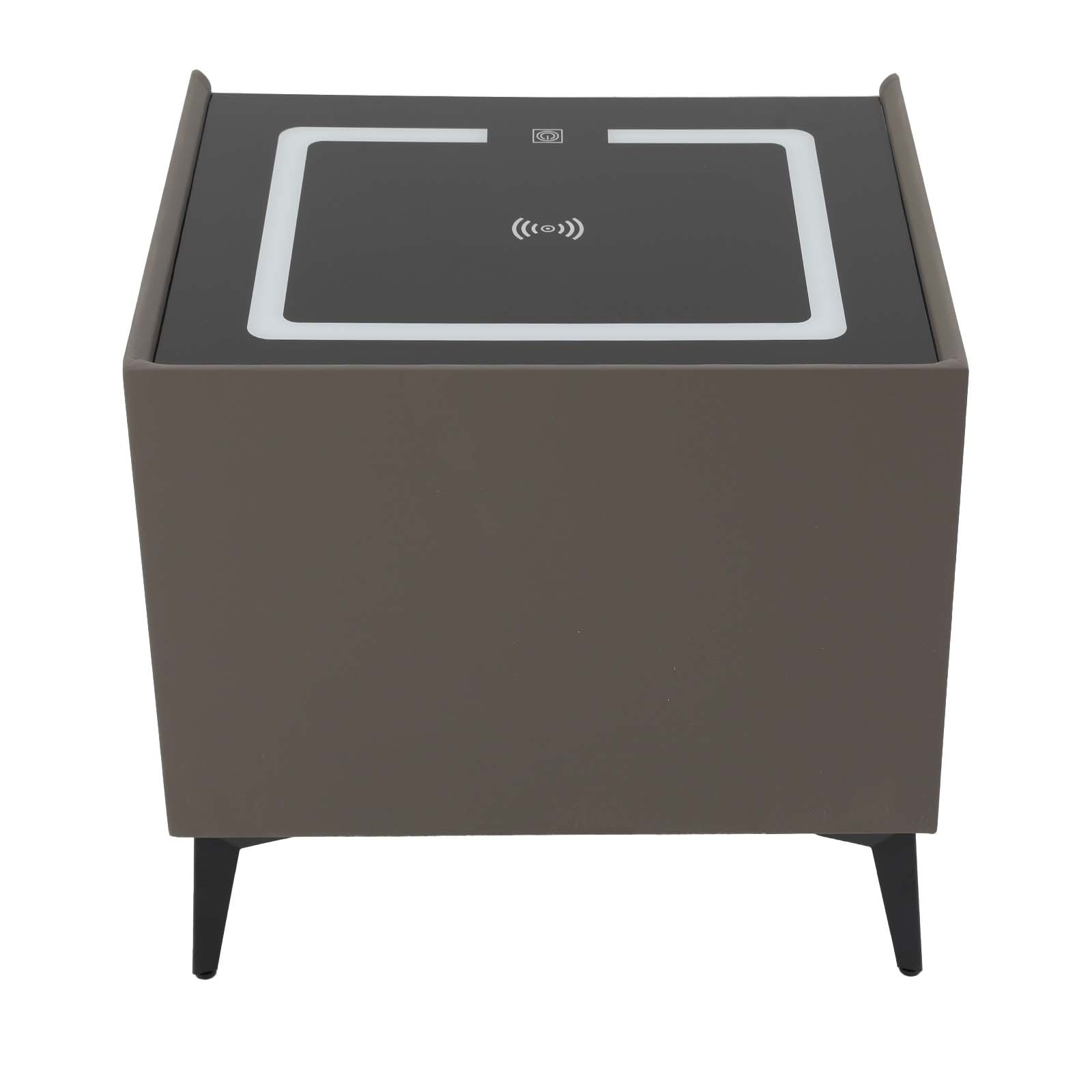 Bluetooth Speaker Smart Bedside Table With Light USB& Wireless Charging Modern